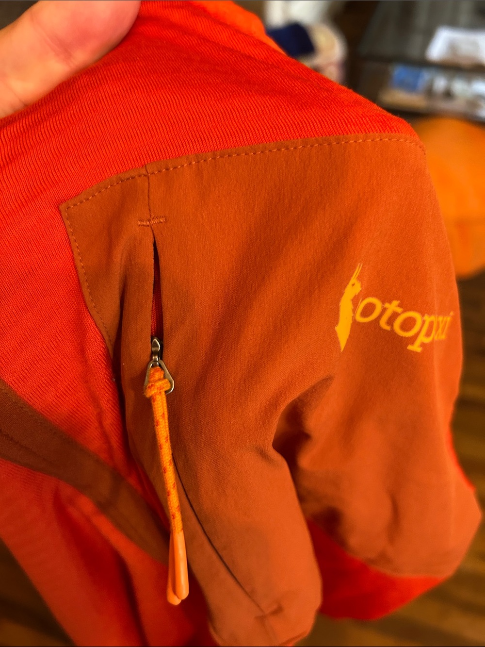 cotopaxi Orange and Brown Chest-Pocket Quarter-Zip Fleece - Picture 5 of 9